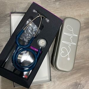 Littmann Classic III Stethoscope (Caribbean Blue) & Grey Stethoscope case